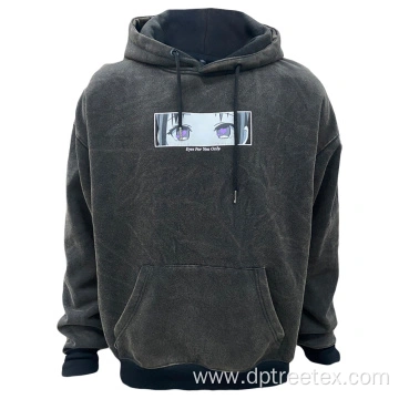 Washed Hoodie Acid Washed Hooded Sweatshirt Custom Printing Pattern Hoodie Manufacturers and Suppliers in China